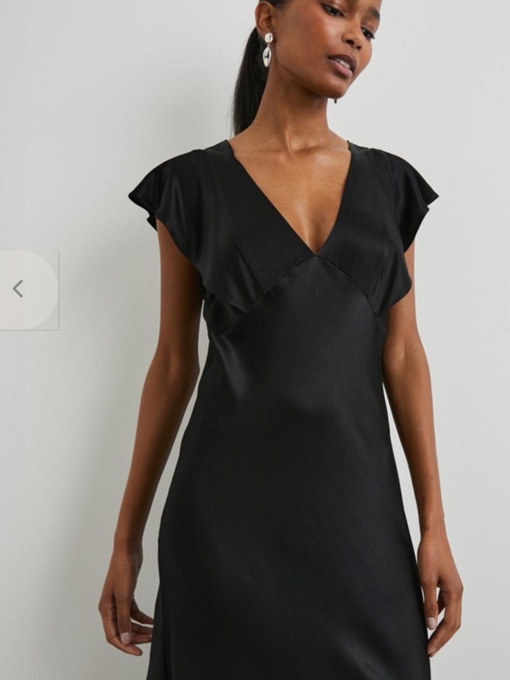 Rails Dina V-Neck Flutter Sleeve Dress M - Picture 2 of 11